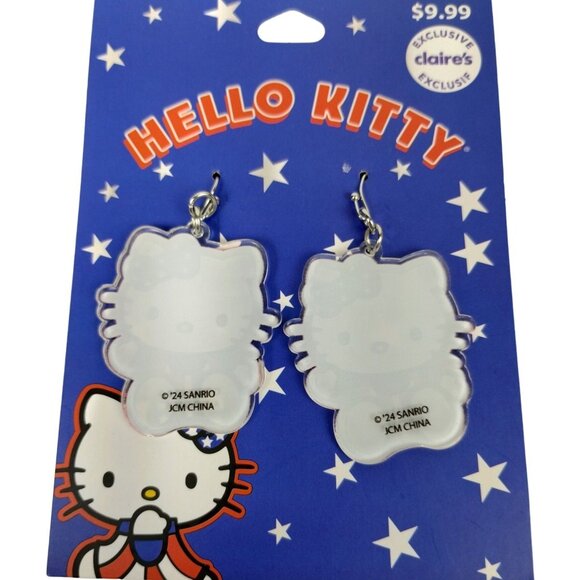 Hello Kitty Earrings With Independence Day Limited Edition Claires Exclusive - Picture 2 of 5